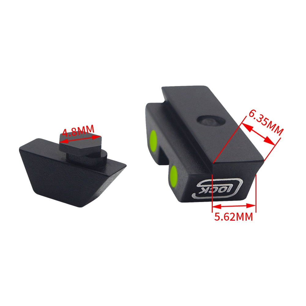 G34 G35 G37 G38 G22 G23 G26 G27 G33 Fiber Optic NIGHT SIGHTS FOR GLOCK G17 G19