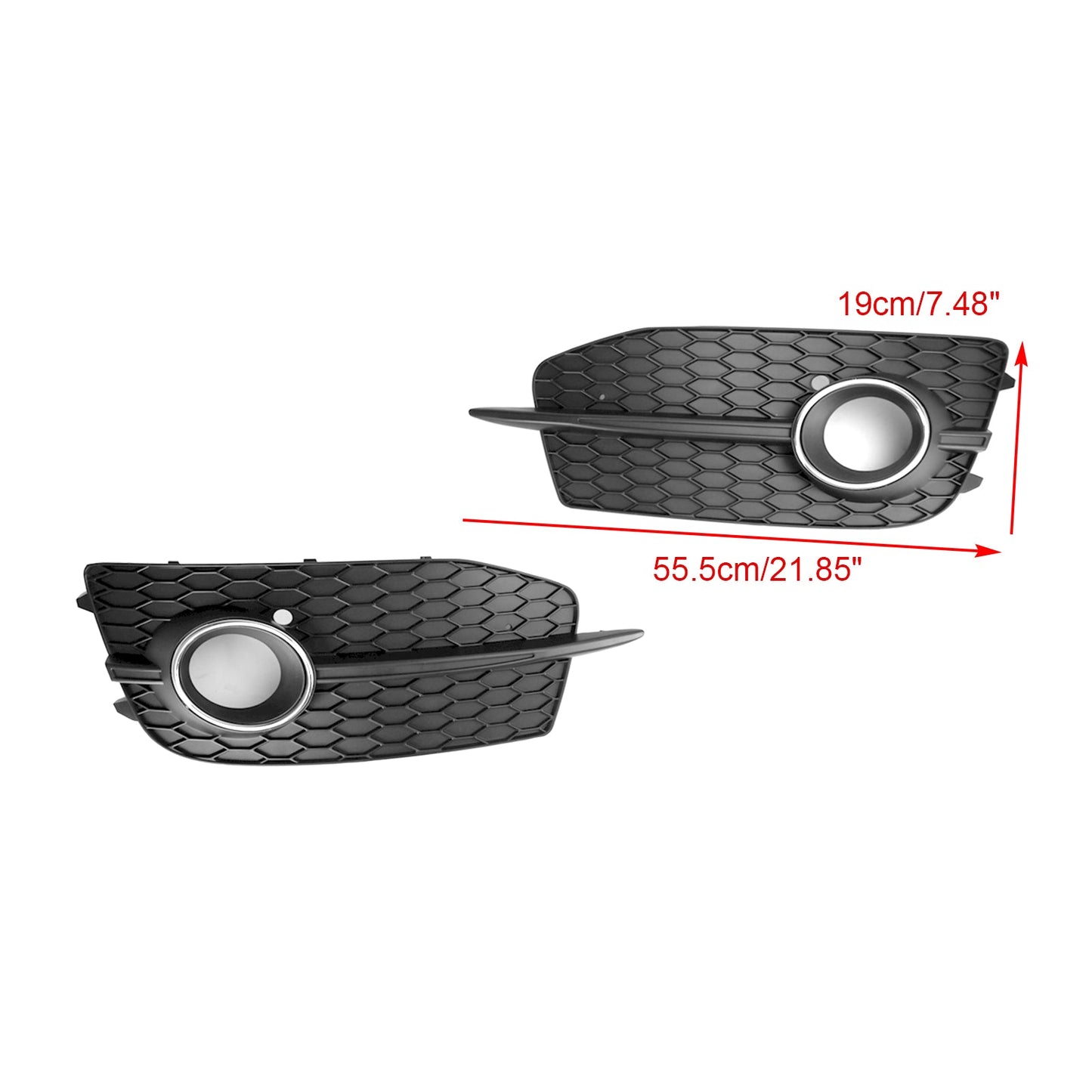 2012-2014 Audi Q3 S-Line 2PCS Bumper Fog Light Grill Grille 8U0807681DSP9