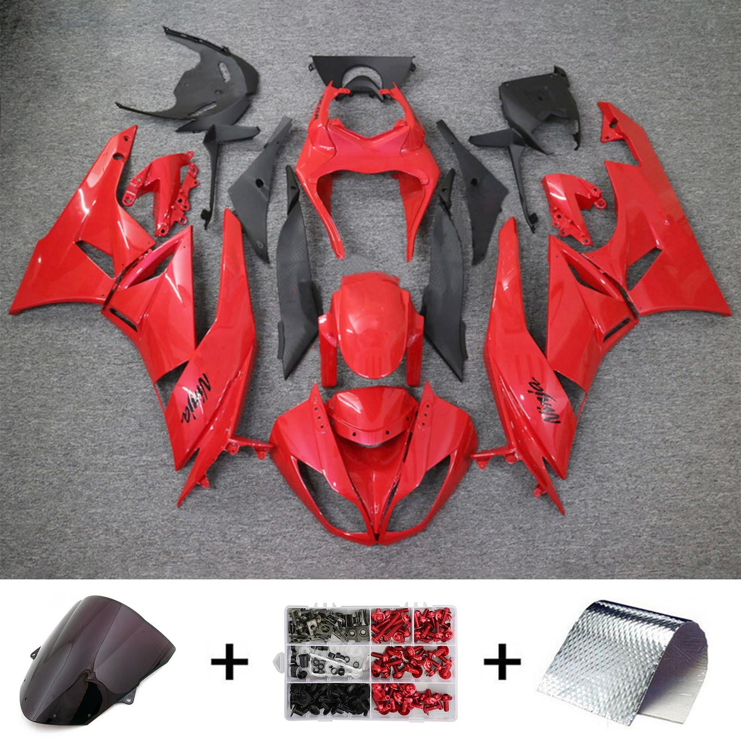 2009-2012 Kawasaki ZX6R 636 Injection Fairing Kit Bodywork Plastic ABS#150