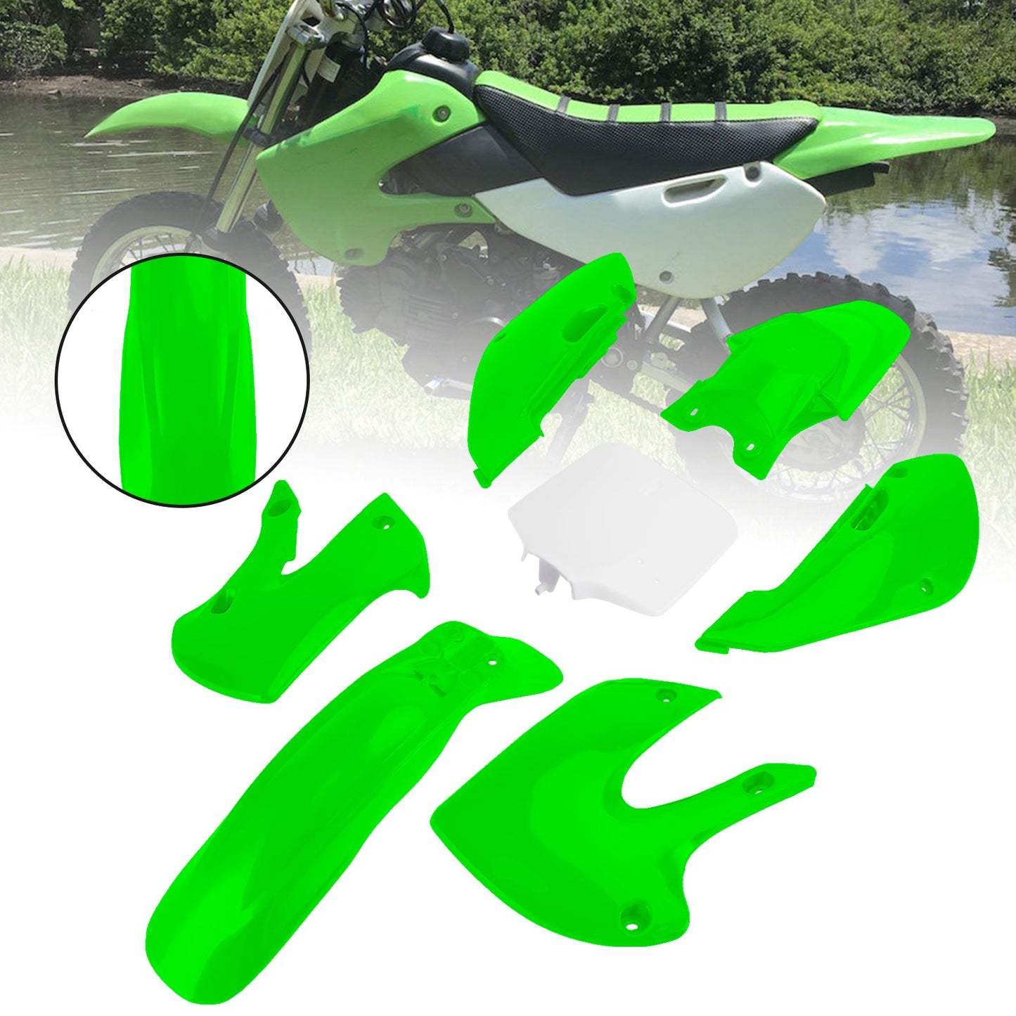 Kawasaki klx110 klx65 RM65 DRZ110 Injection ABS Plastic Bodywork Fairing Kit