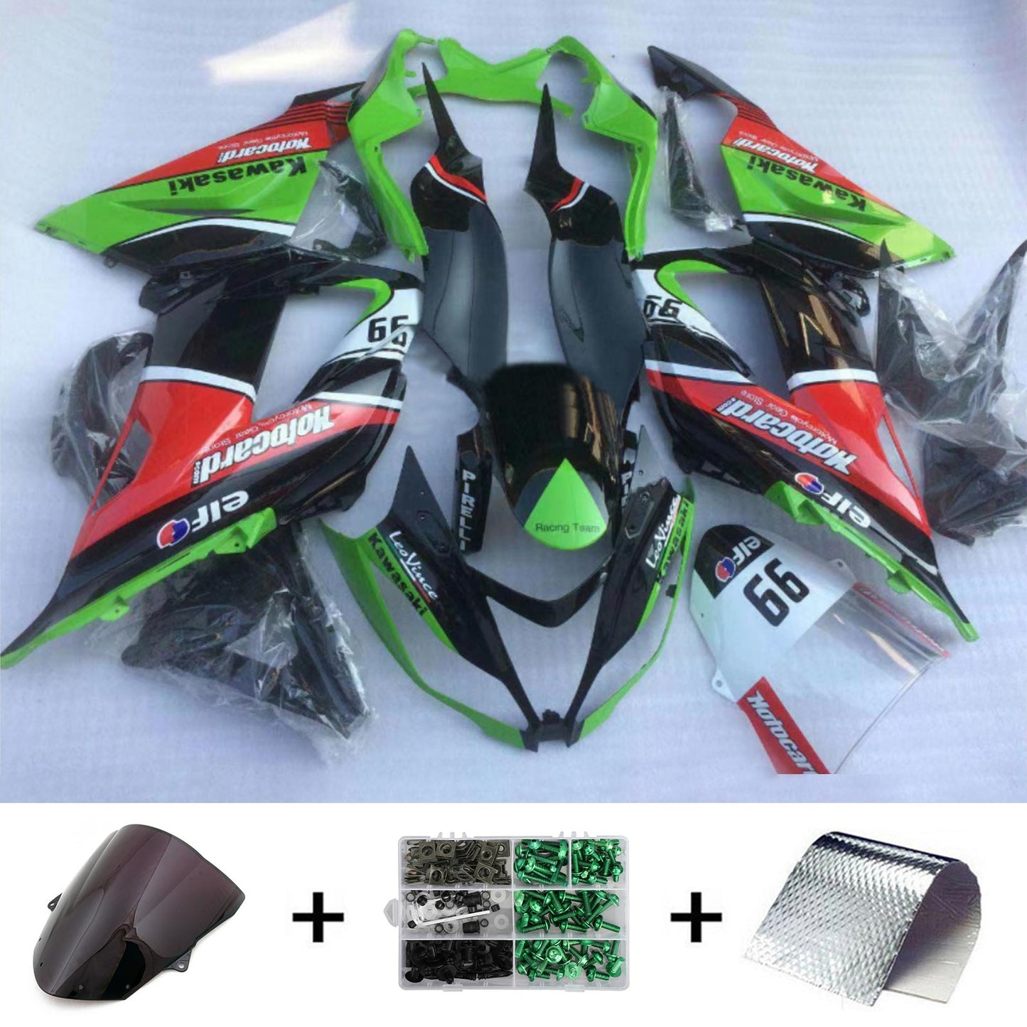 2013-2018 Kawasaki ZX6R 636 Injection Fairing Kit Bodywork Plastic ABS#129