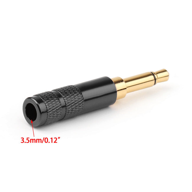 1PCS 3.5mm 2 Pole TS Mono Plug Male MINI Connector For Headphone Adapter Black