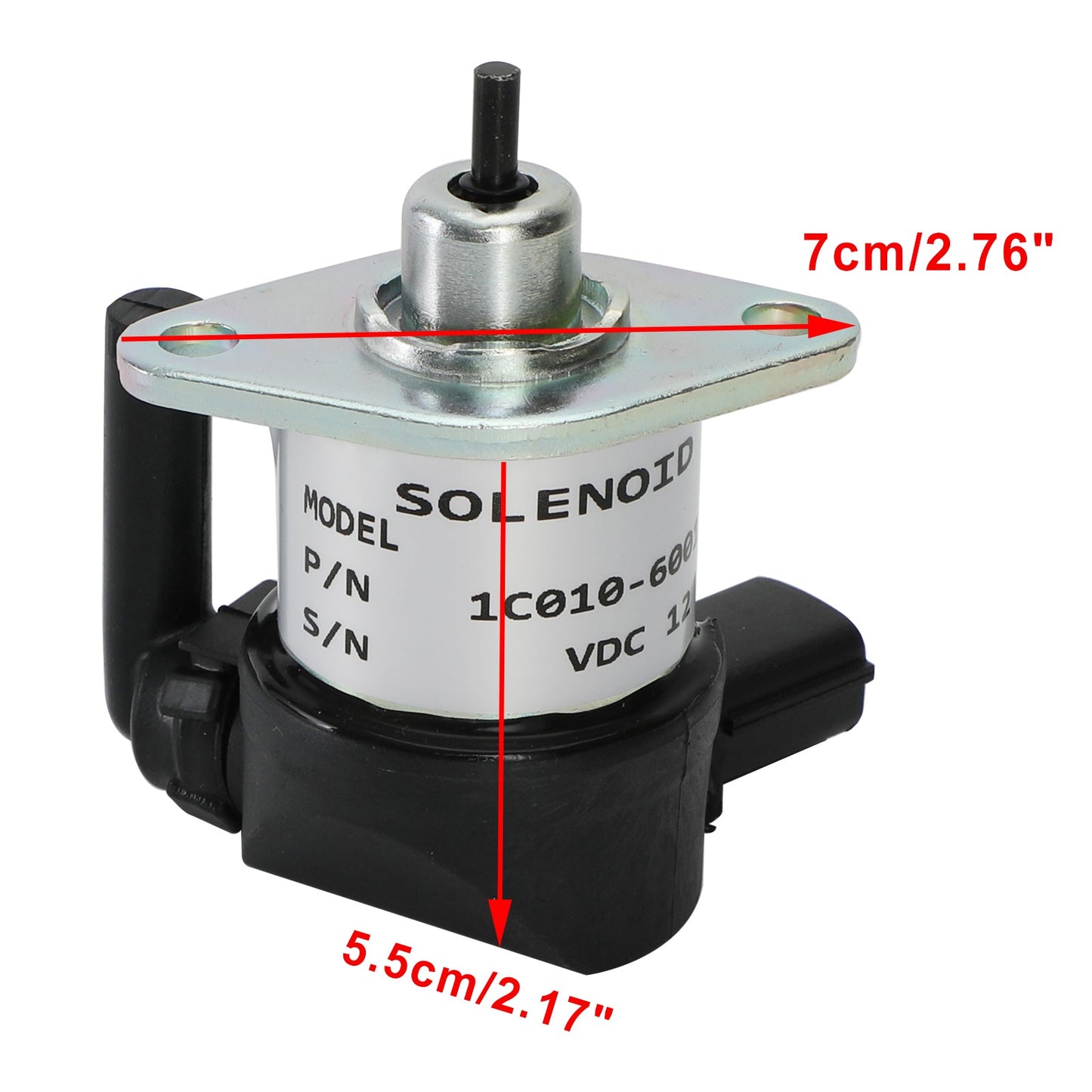 1C010-60015 Kubota Fuel Shutoff Solenoid 1C010-60014 1C010-60016 1C010-60017 12V