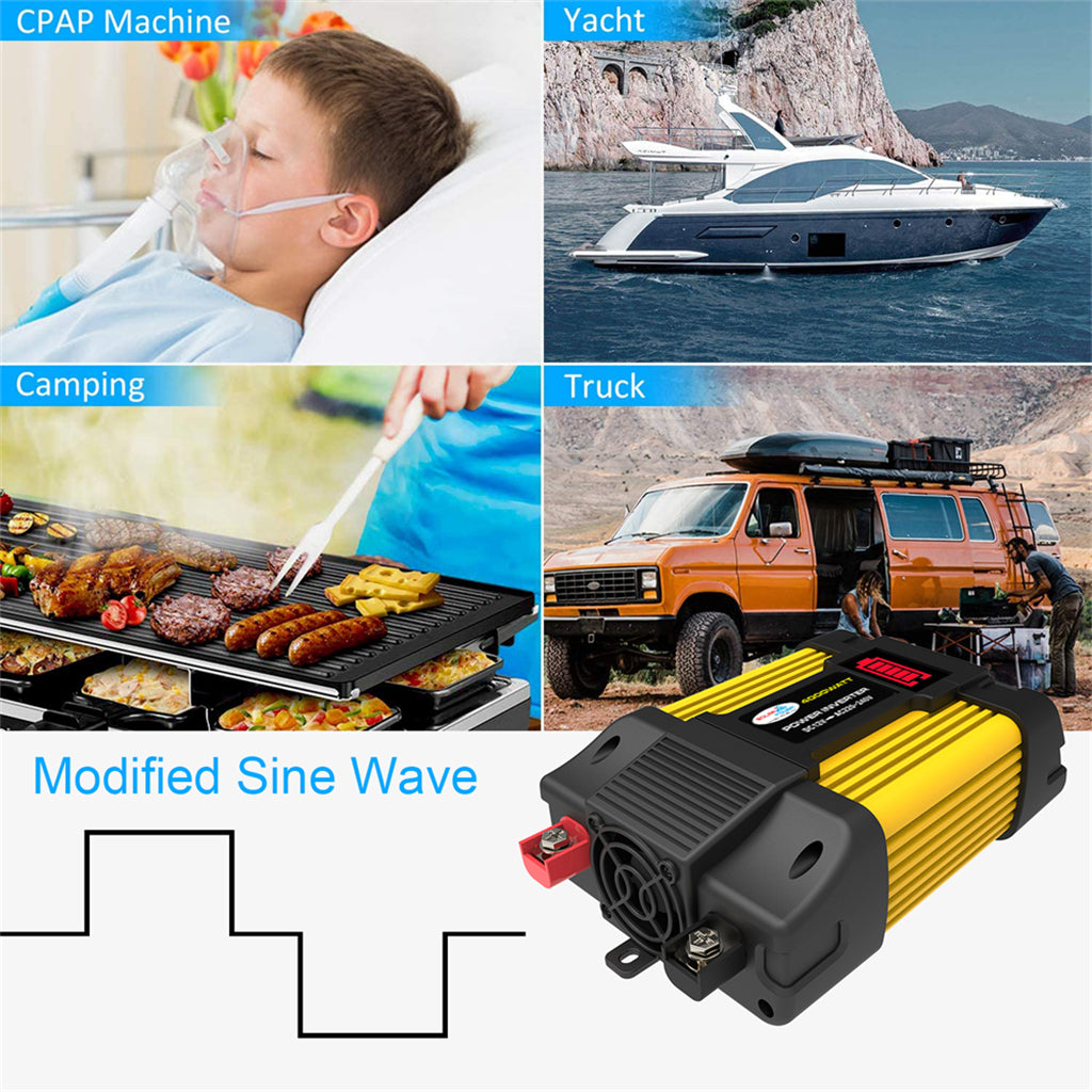 4000W Car Power Sine Wave Inverter w LED Display DC 12V To AC 220V Inverter