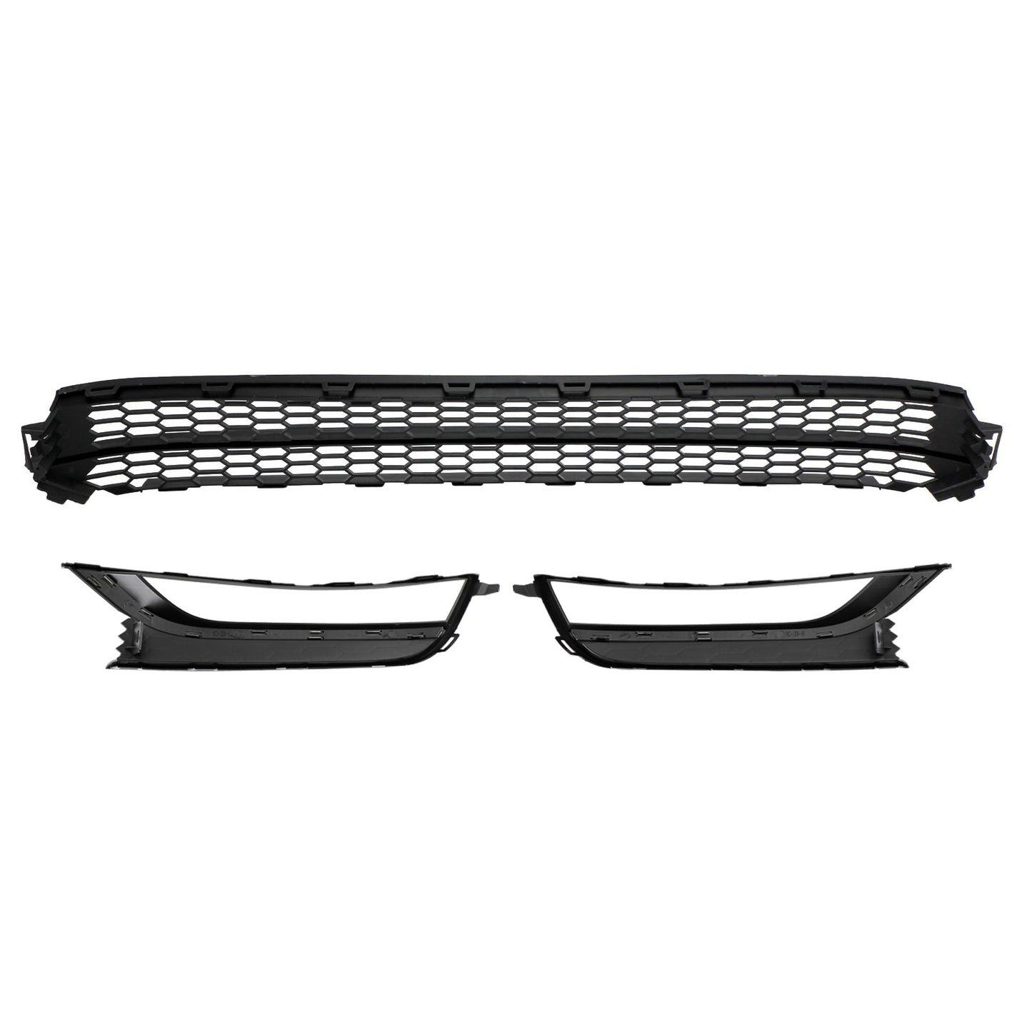 VW Passat 2012-2015 Front Bumper Lower Grille Grill Fog Light Cover Black Volkswagen