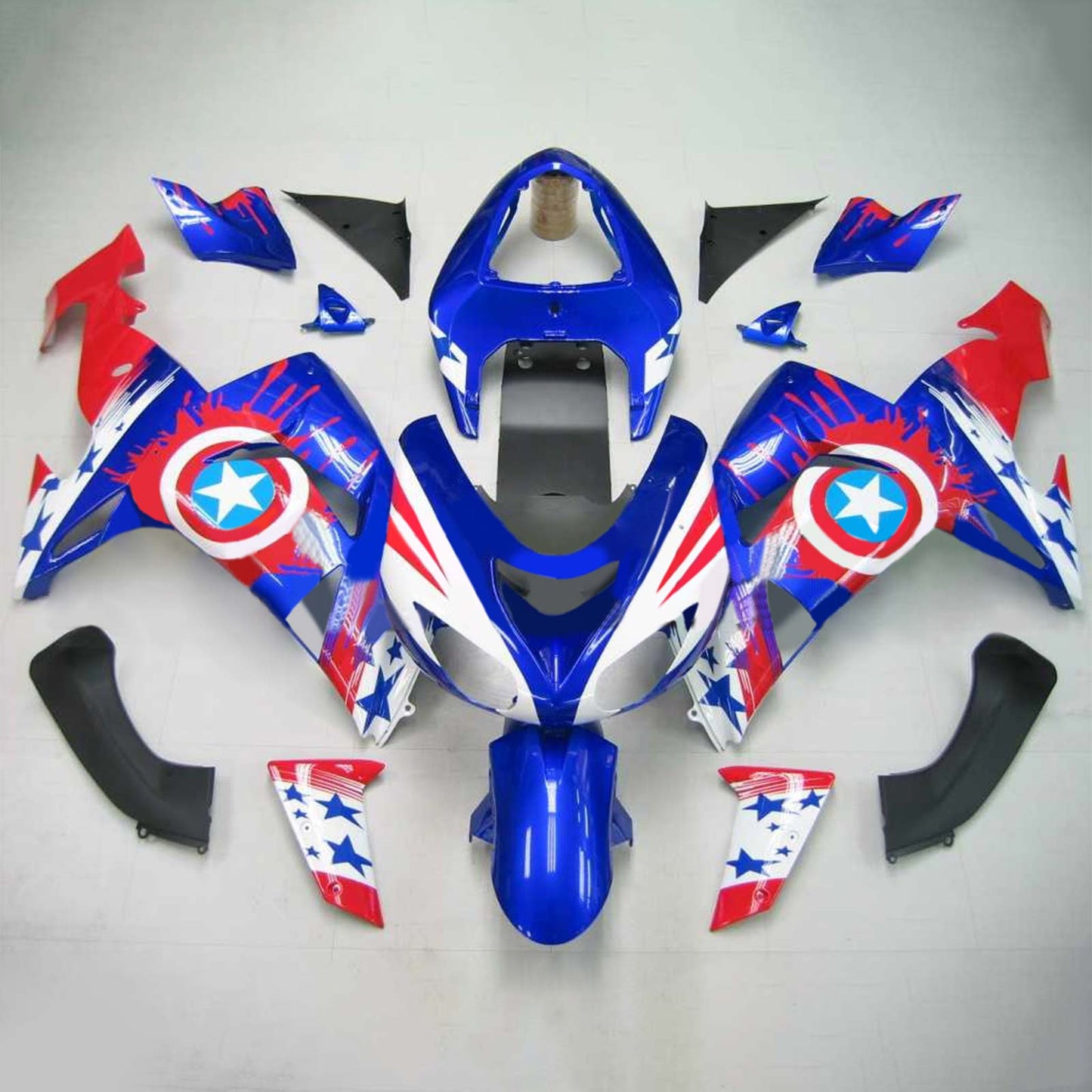 2006-2007 Kawasaki ZX10R Amotopart Injection Fairing Kit Bodywork Plastic ABS #116