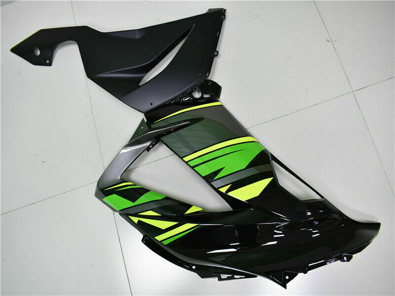 2013-2018 Kawasaki Zx6R Amotopart Fairing Green Black Kit