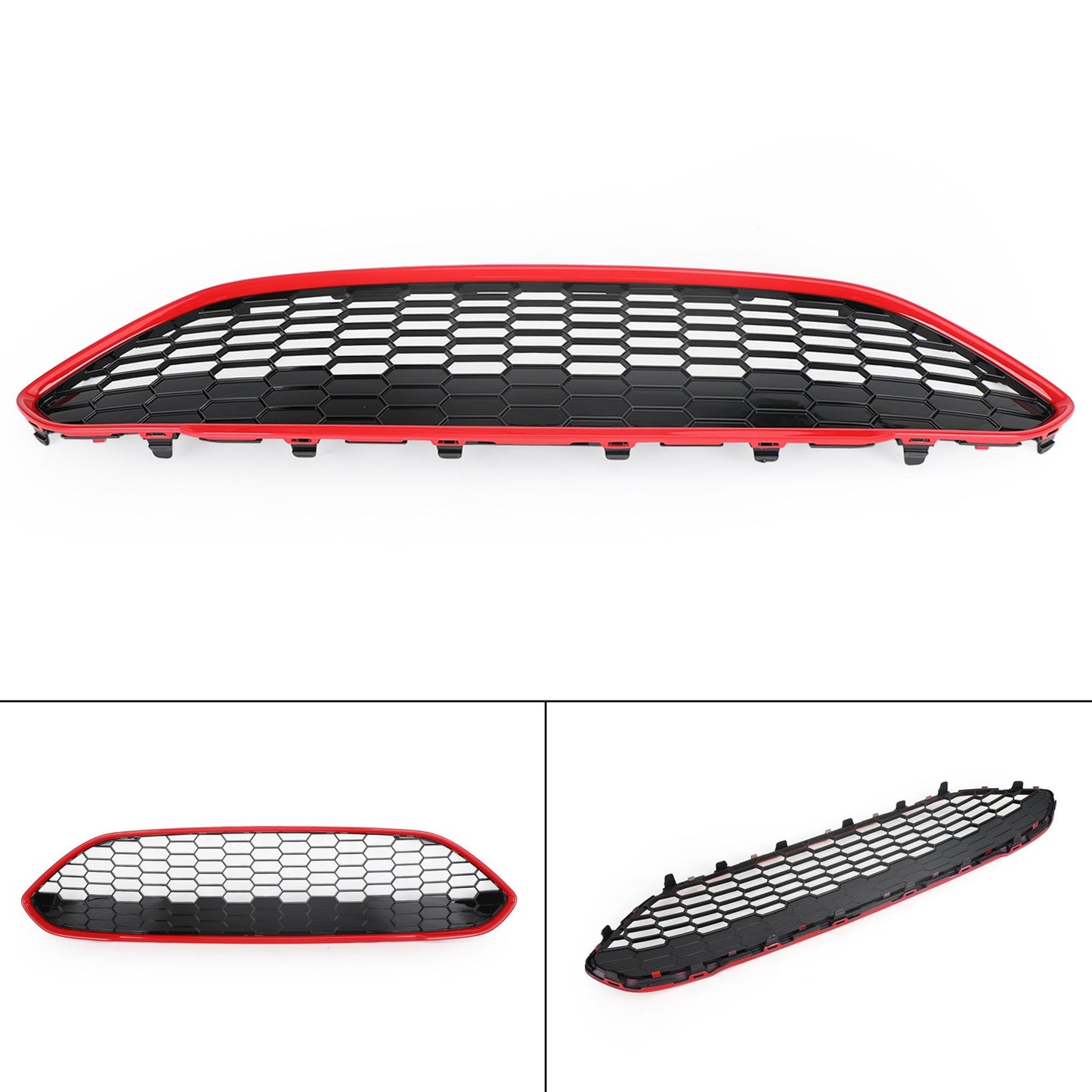 Front Bumper Grille Upper Honey Comb Fit Ford Fiesta 2013-2017 Red