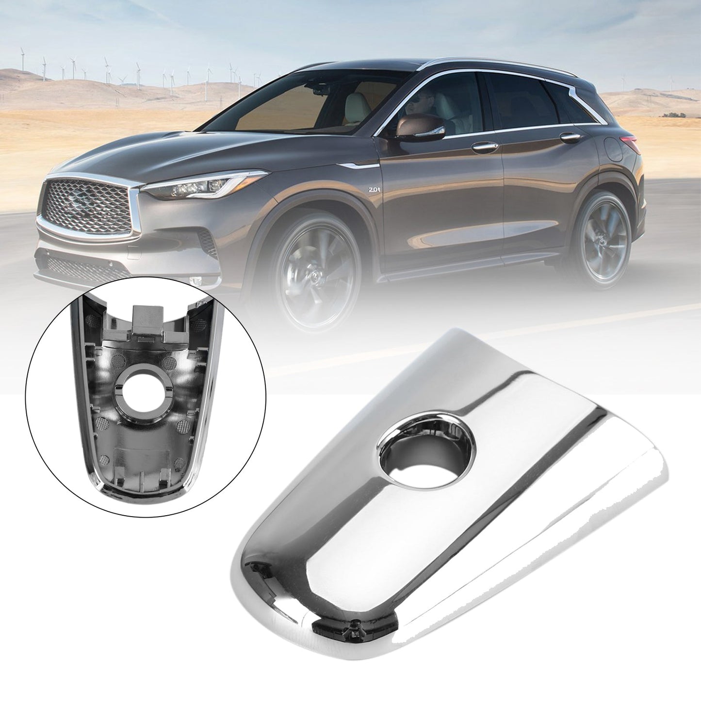 Chrome Door Handle Escutcheon 80646-1BA0A For Infiniti QX60 QX70 QX80 08-19