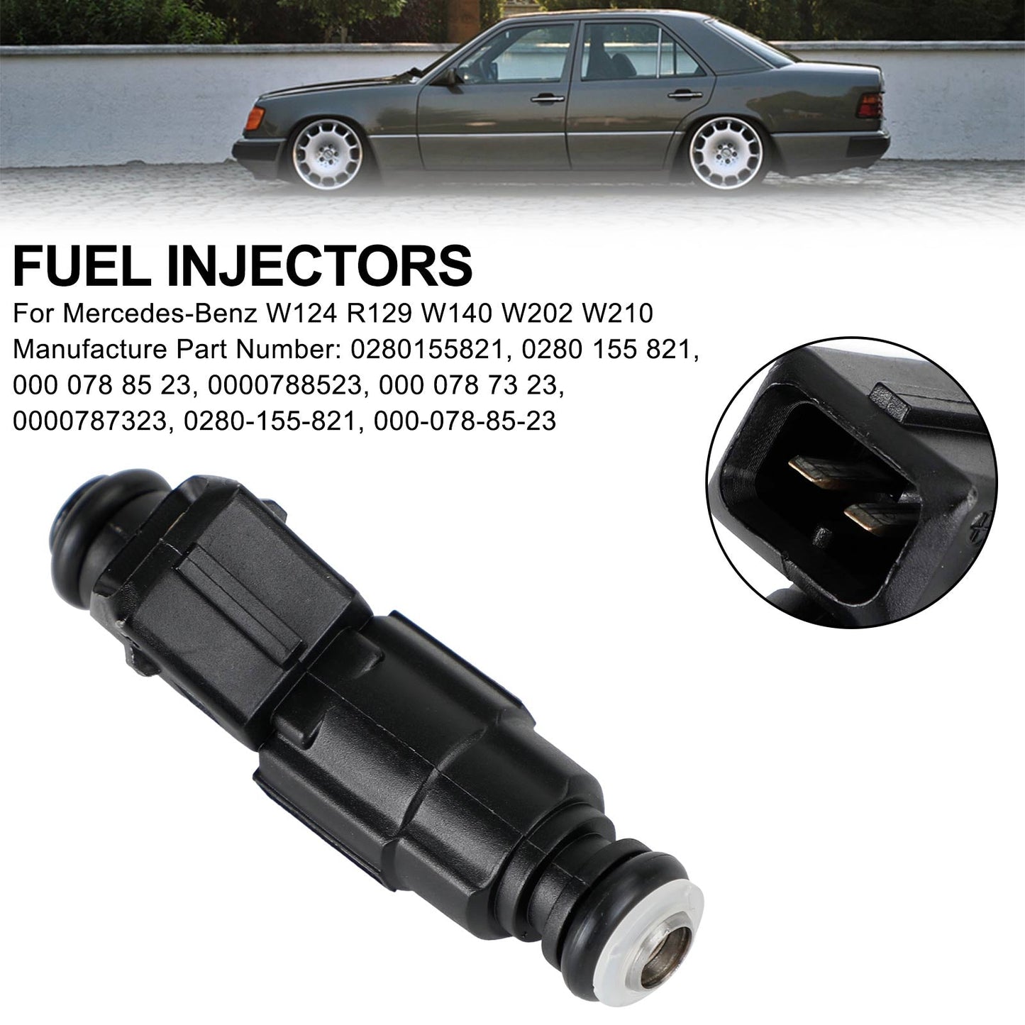 1PCS Fuel Injector 0280155821 Fit Mercedes-Benz W124 R129 W140 W202 W210