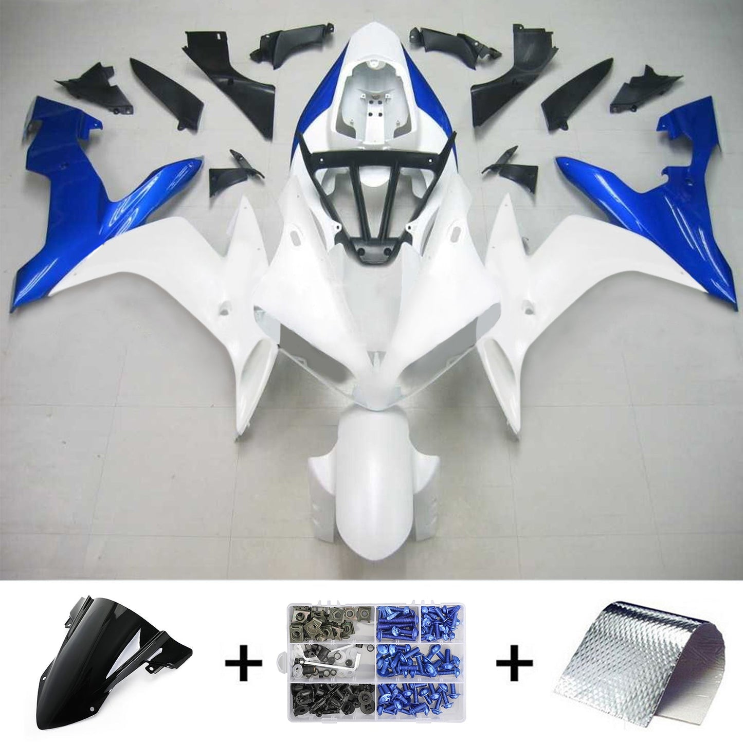 2004-2006 Yamaha YZF 1000 R1 Amotopart Injection Fairing Kit Bodywork Plastic ABS #124