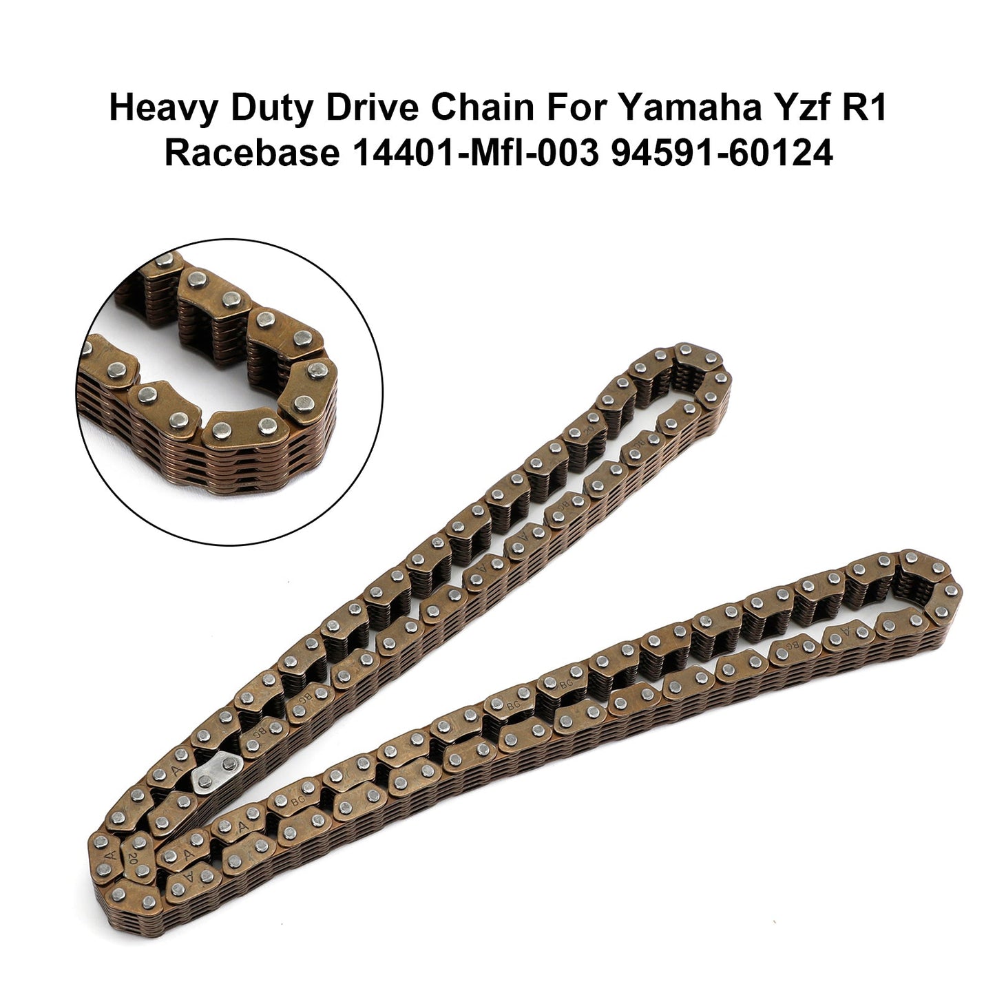 New Heavy Duty Drive Chain For Yamaha Yzf R1 Racebase 14401-Mfl-003 94591-60124