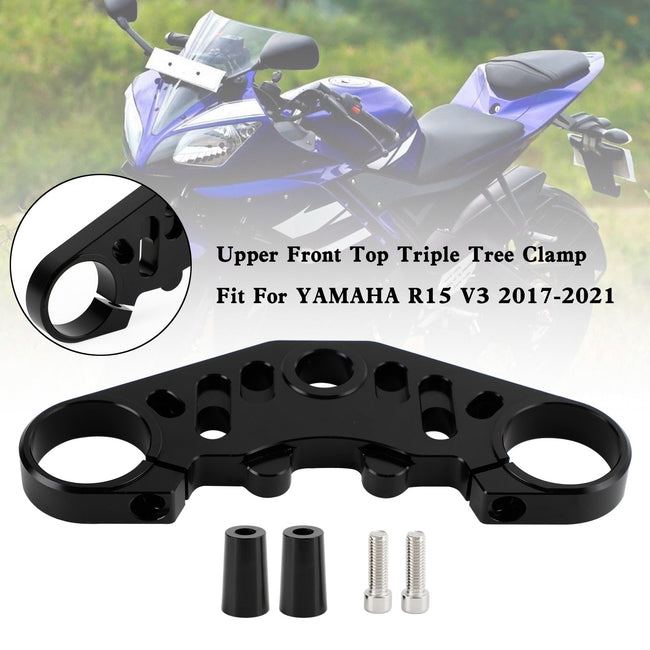 CNC Aluminum Upper Front Top Triple Tree Clamp For YAMAHA R15 V3 2017-2021
