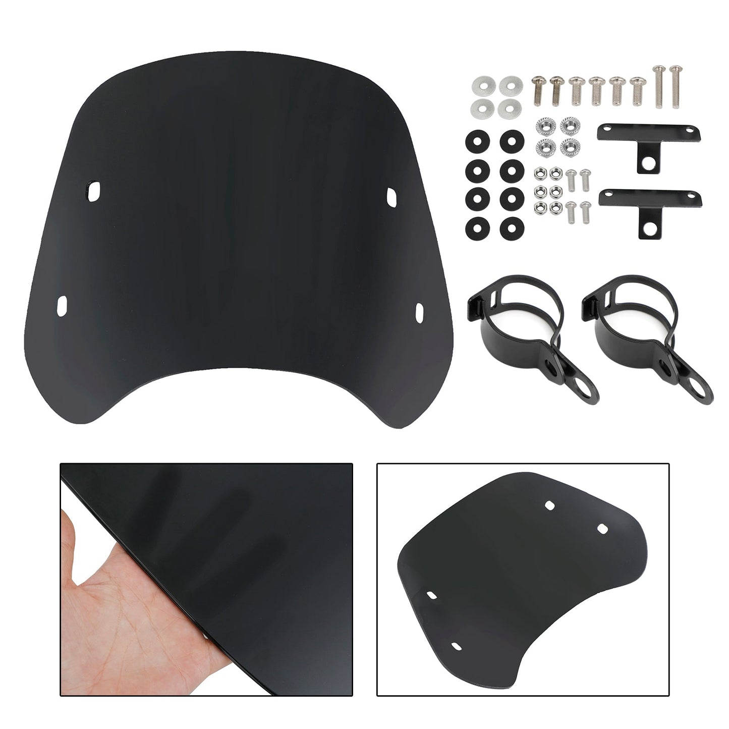 motorcycle with 41-51mm front fork Universal Windshield WindScreen