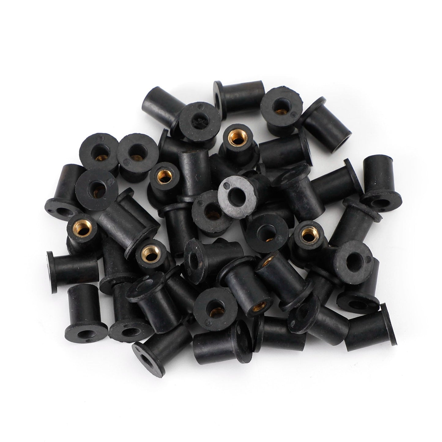 M4 Rubber Well Nuts Wellnuts for Fairing & Screen Fixing Pack of 50 - 8mm Hole