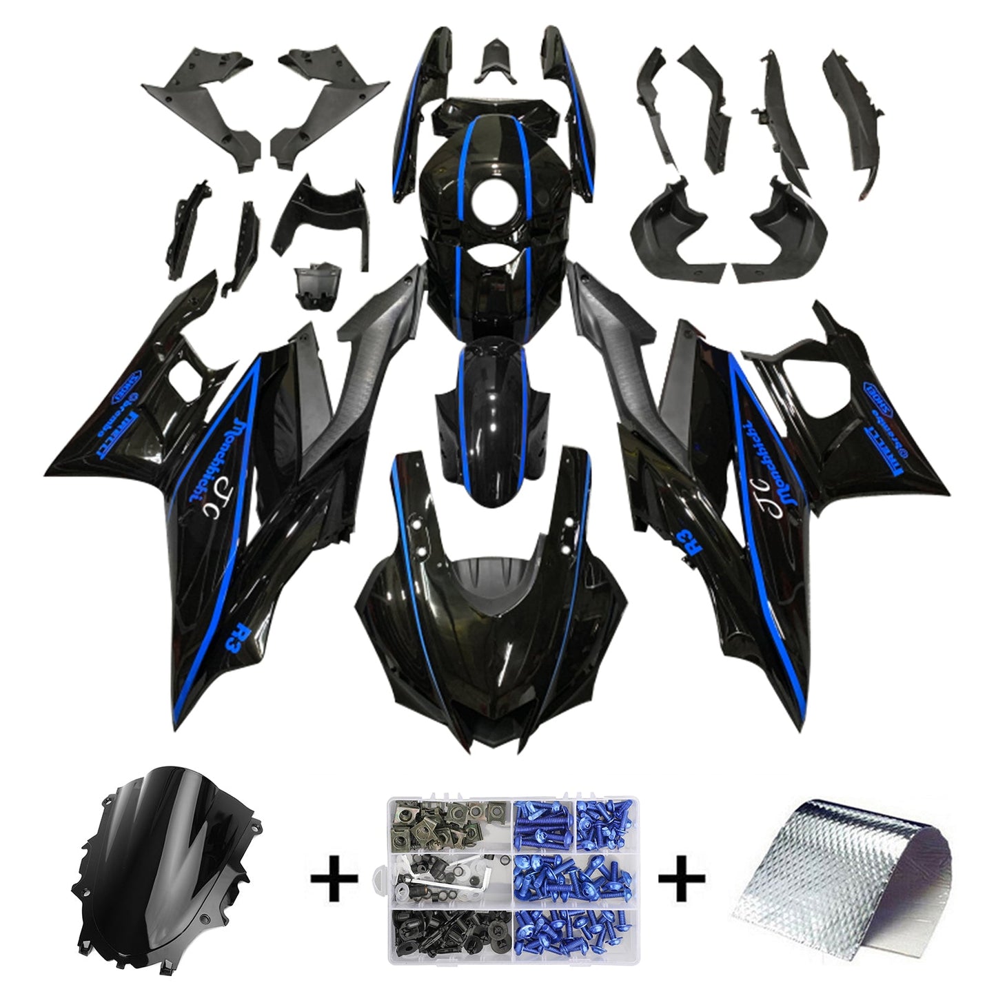 2022-2023 Yamaha YZF-R3 R25 Injection Fairing Kit Bodywork Plastic ABS