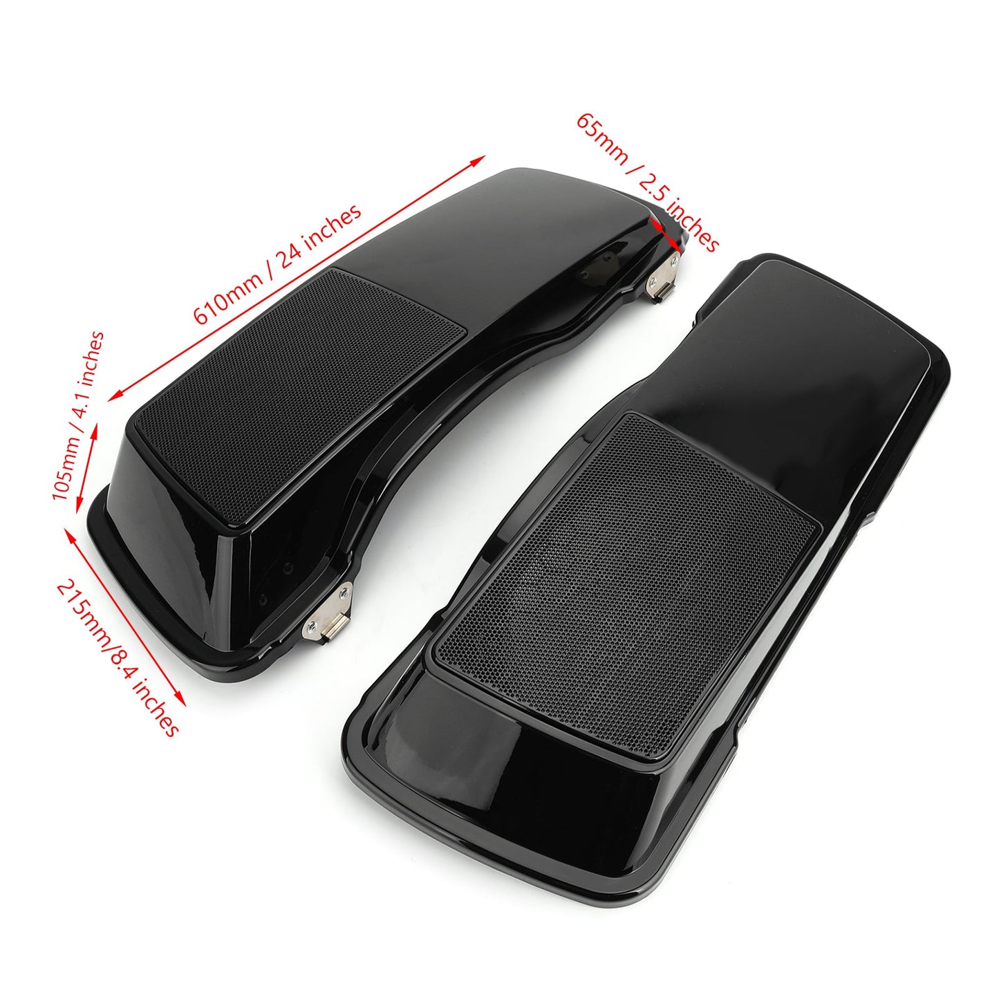 6x9" Saddlebag Speaker Lids For Harley Touring Saddlebags 93-13 Black