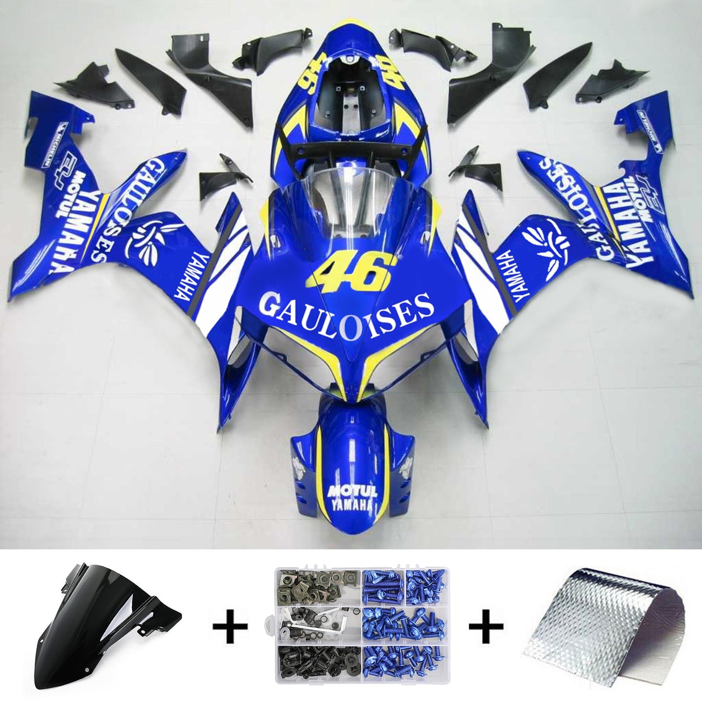 2004-2006 Yamaha YZF 1000 R1 Injection Fairing Kit Bodywork Plastic ABS #133