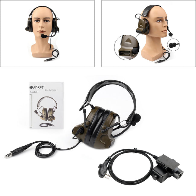 For Hytera TC-610 TC-618 TD500 TD510 TD520 6-Pin U94 PTT Z Tactical H50 Headset