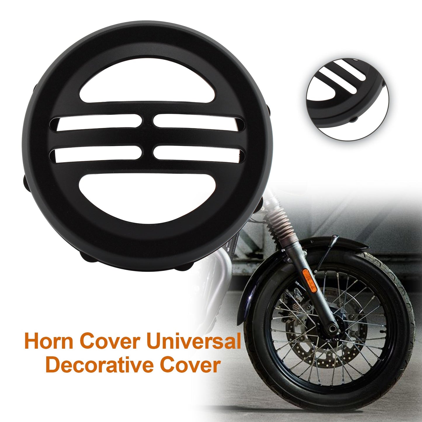 Horn Cover Universal Decorative Cover For bobber T120 T100 Street twin Black