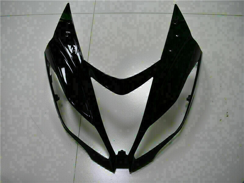 2013-2018 Kawasaki Zx6R Amotopart Fairing Glossy Black Injection Plastic Kit