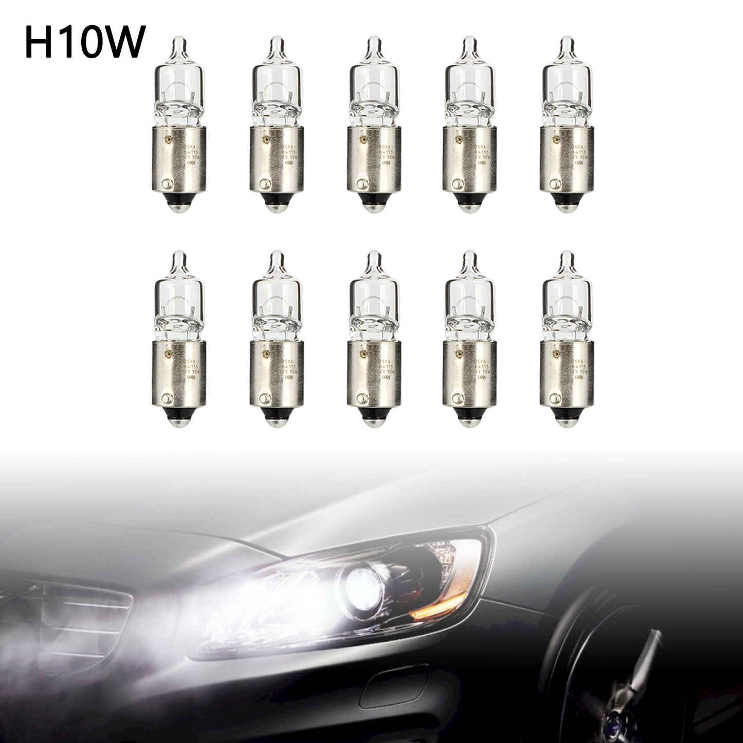 10x For OSRAM 64113 Car Auxiliary Bulbs H10W 12V10W BA9s