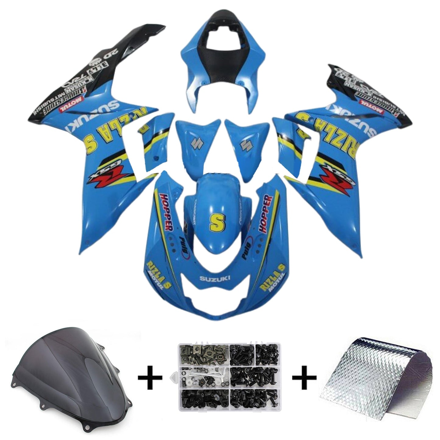 2011-2024 Suzuki GSXR 600/750 K11 Amotopart Injection Fairing Kit Bodywork Plastic ABS #101