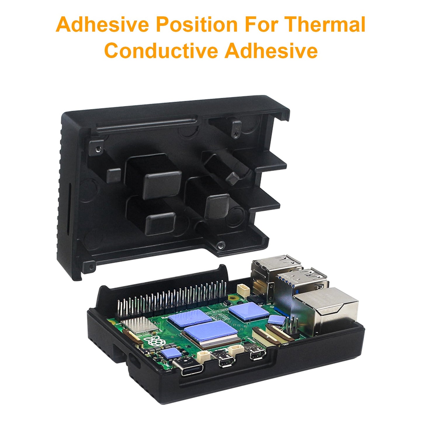 Passive Cooling Aluminum Shell Raspberry Pi5 Metal Shell Aluminum Alloy Box