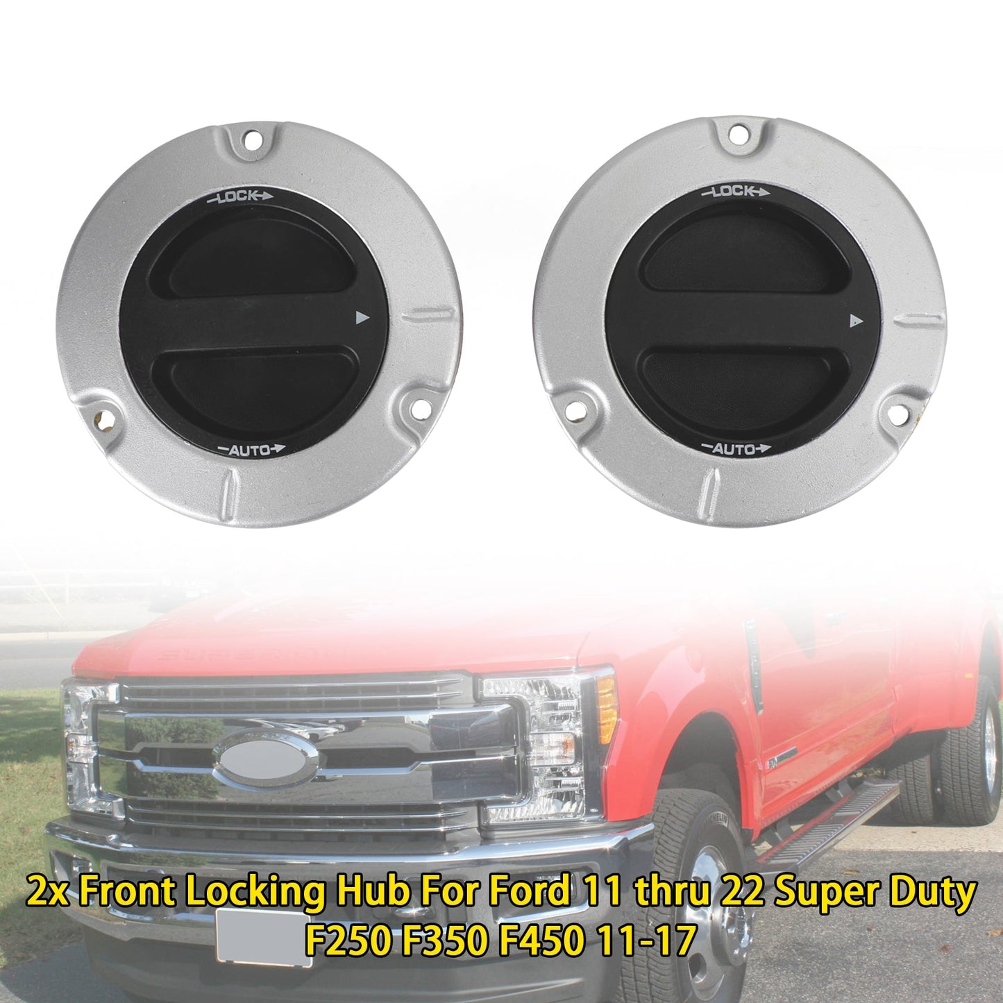 2x Front Locking Hub For Ford 11 thru 22 Super Duty F250 F350 F450 11-17