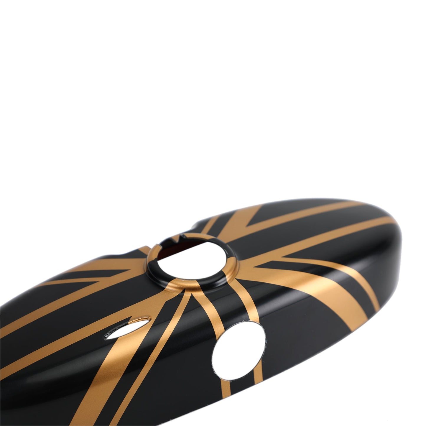 Union Jack UK Flag Rear View Mirror Cover for MINI Cooper R55 R56 R57 Black/Gold