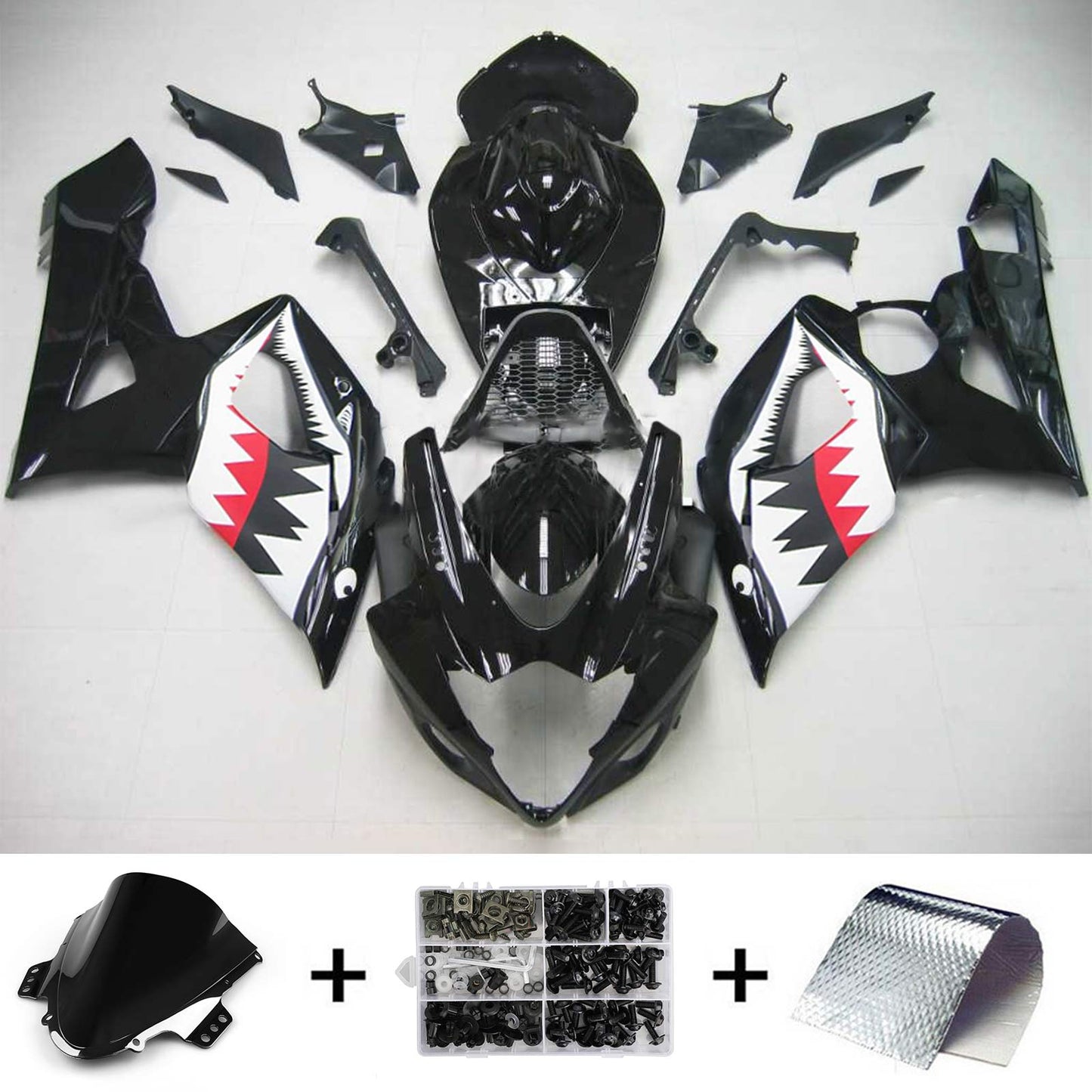 2005-2006 Suzuki GSXR1000 K5 Amotopart Injection Fairing Kit Bodywork Plastic ABS #129