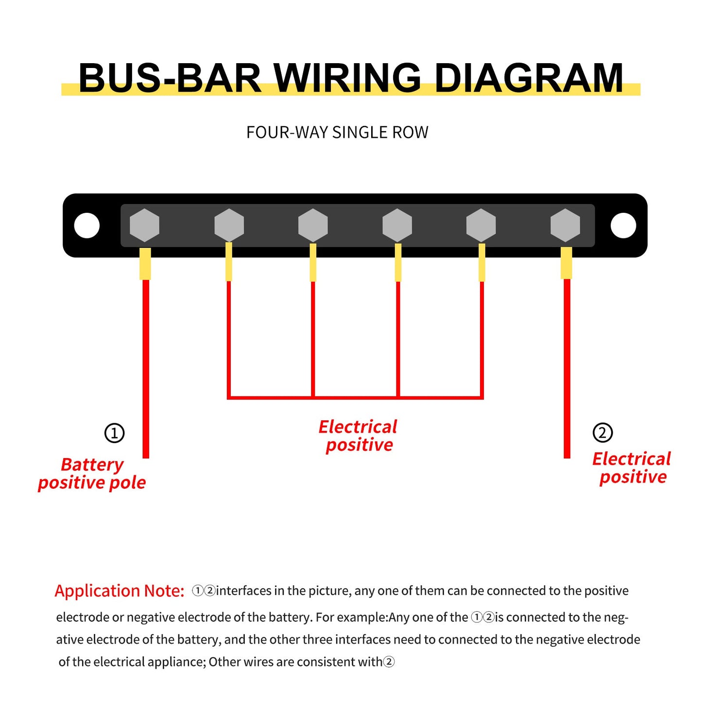 2/4/6/12 Way Car Bus Bar Block Dust Cover Distribution Terminal For Auto Marine