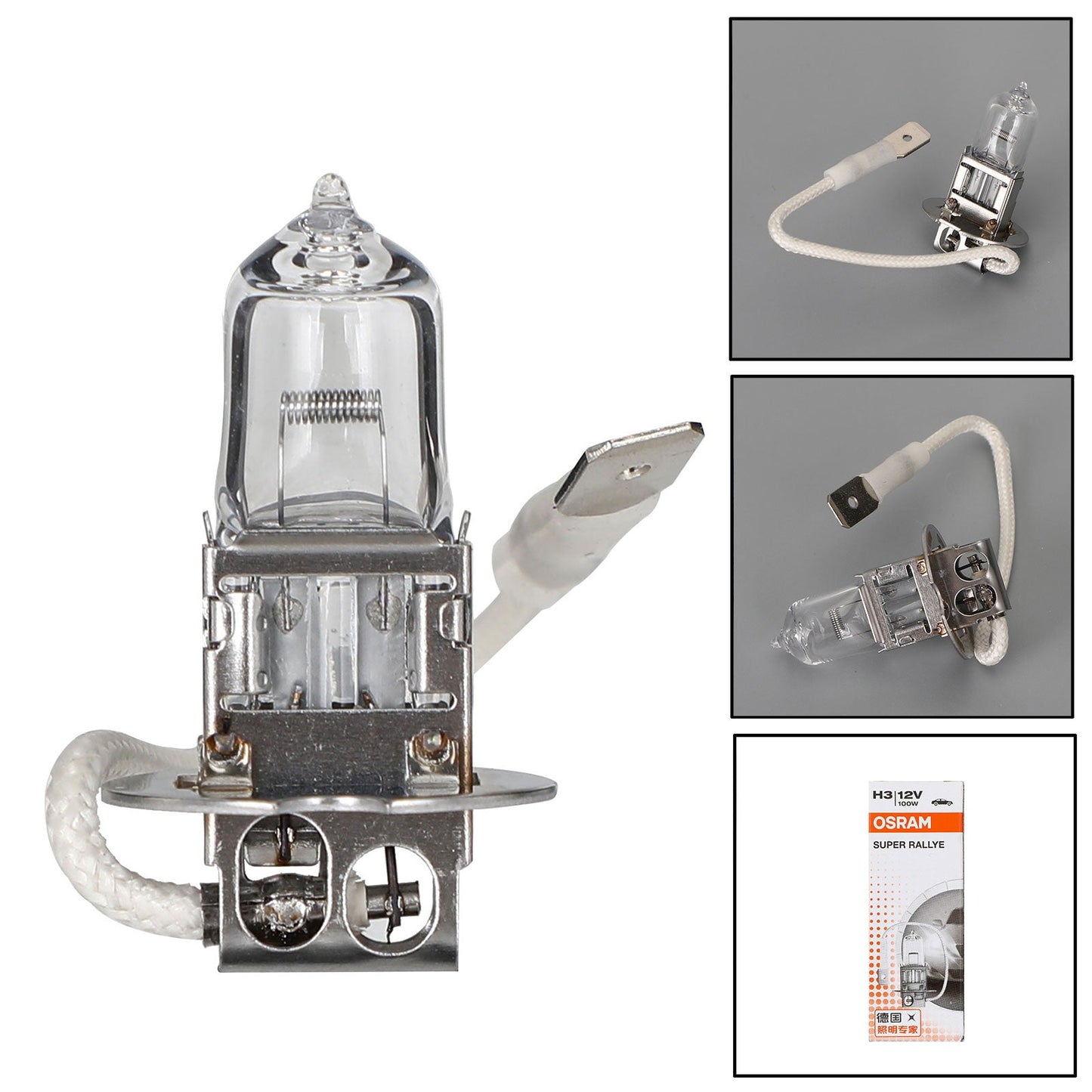 H3 For OSRAM SUPER RALLYE Car Headlight Lamp PK22s 12V100W 62201