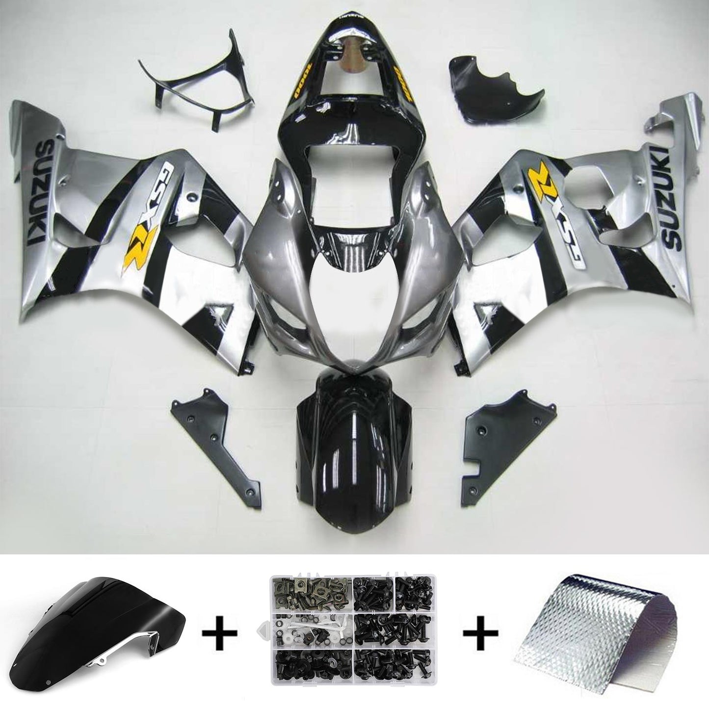 2003-2004 Suzuki GSXR1000 K3 Amotopart Injection Fairing Kit Bodywork Plastic ABS #101