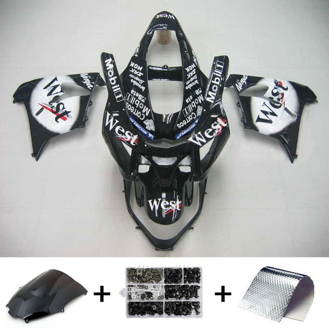 2002-2003 Kawasaki ZX9R Injection Fairing Kit Bodywork Plastic ABS #109