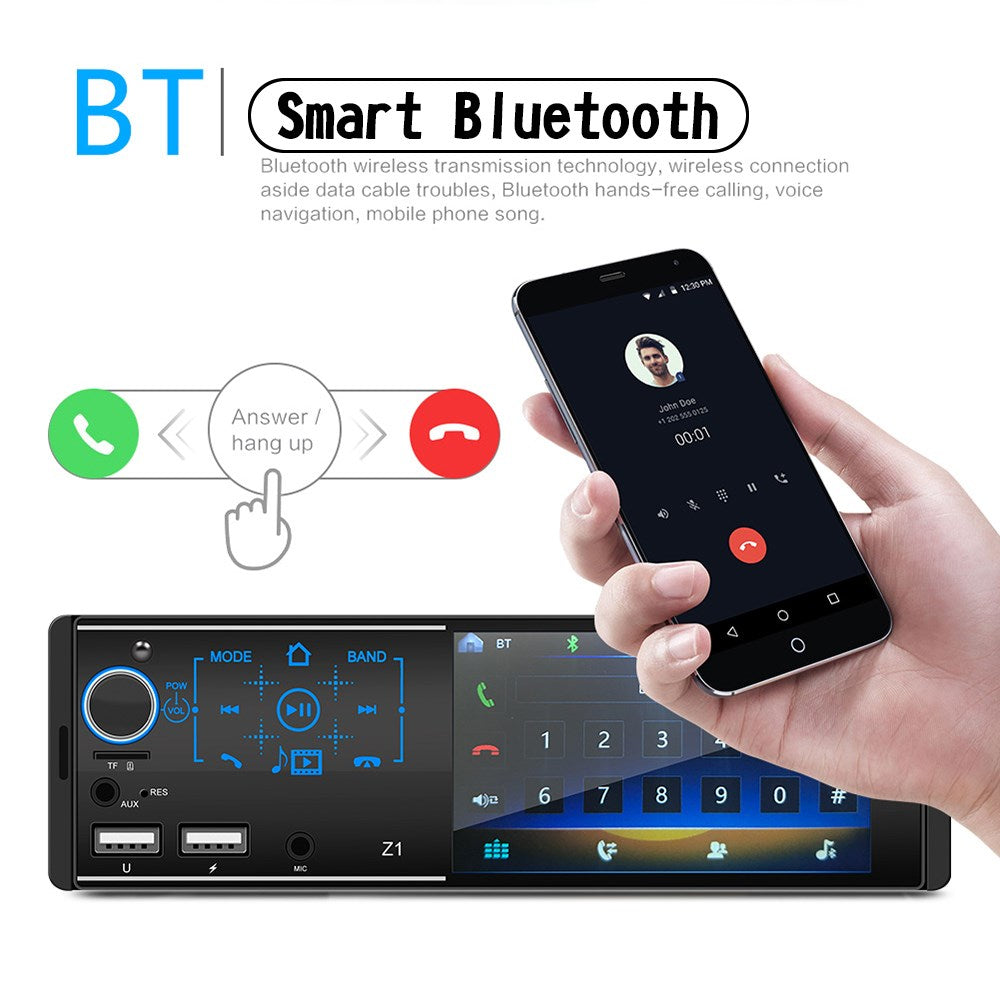 4.1" Single 1 Din Car Radio Touch Screen MP5 Player FM Bluetooth Stereo + Camera