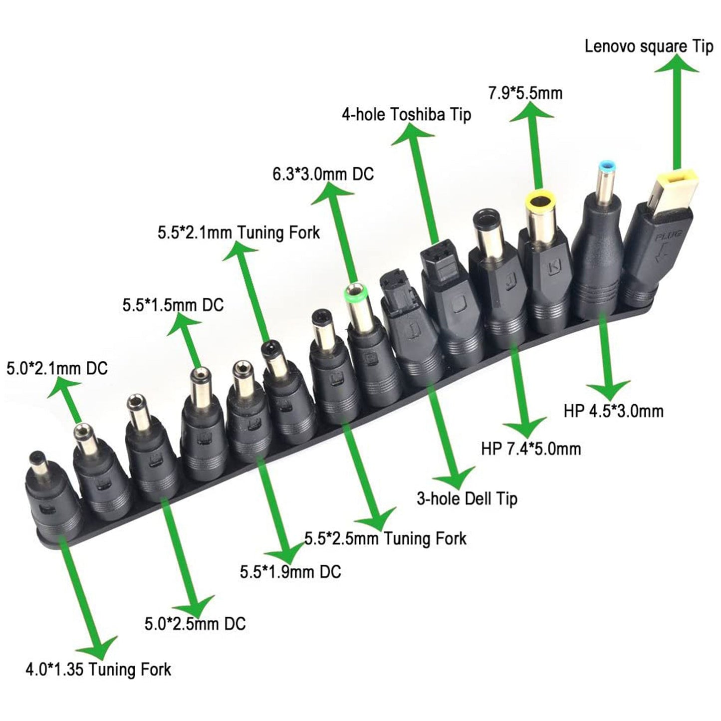 Universal 38 Tips Charger Power Supply Adapter Plug Jack Set for Laptop Notebook