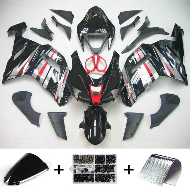 2007-2008 Kawasaki ZX6R 636 Amotopart Injection Fairing Kit Bodywork Plastic ABS #111