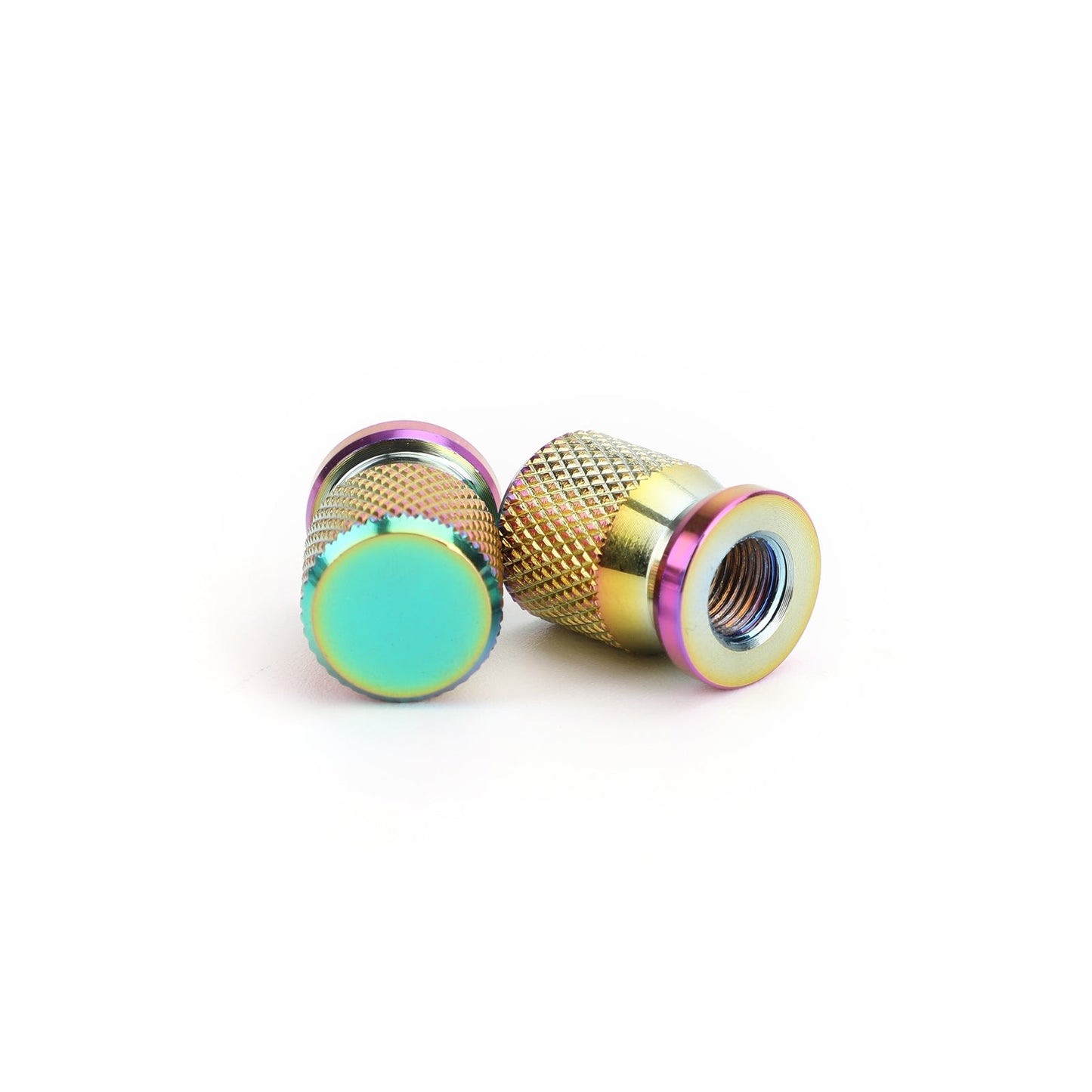 CNC Burnt Titanium Tire Valve Cap Cover Wheel Decoration Accessories 2pcs