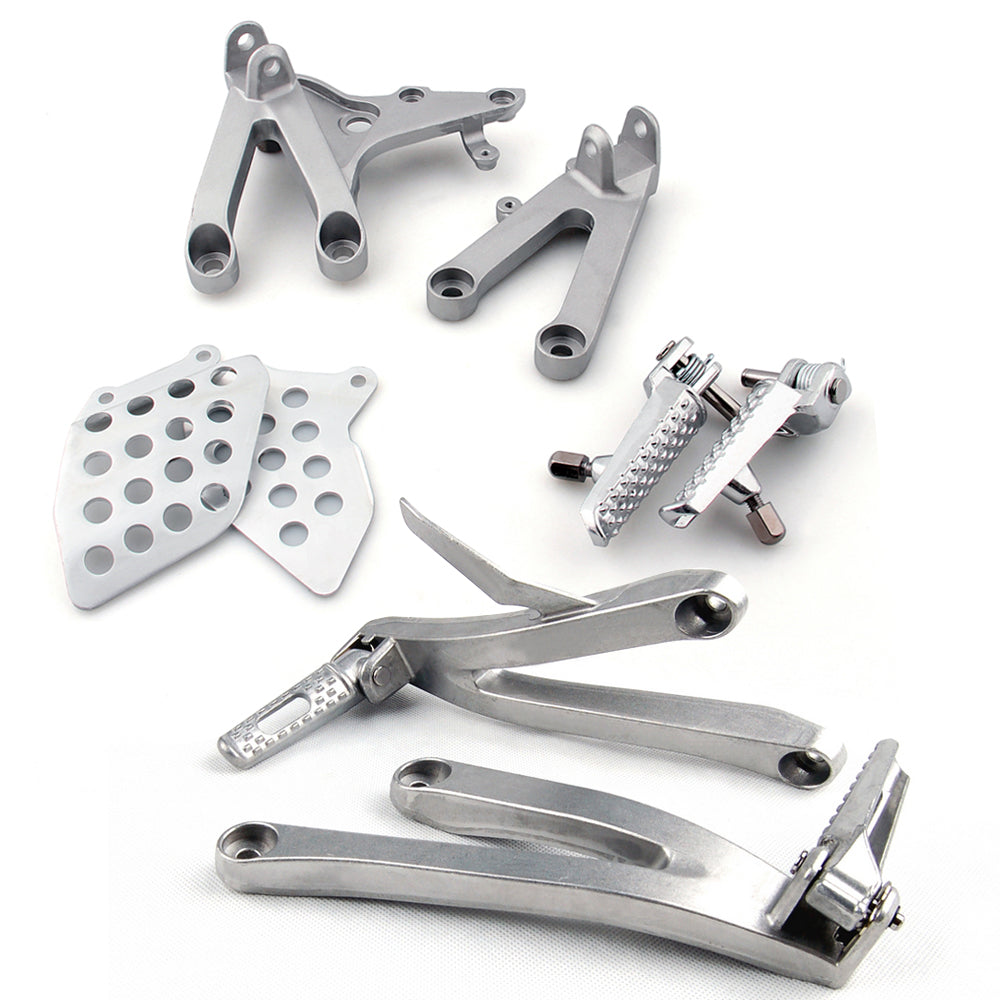 Front + Rear Foot Pegs Footrest Bracket Fit for Honda CBR 600 RR 2007-2012