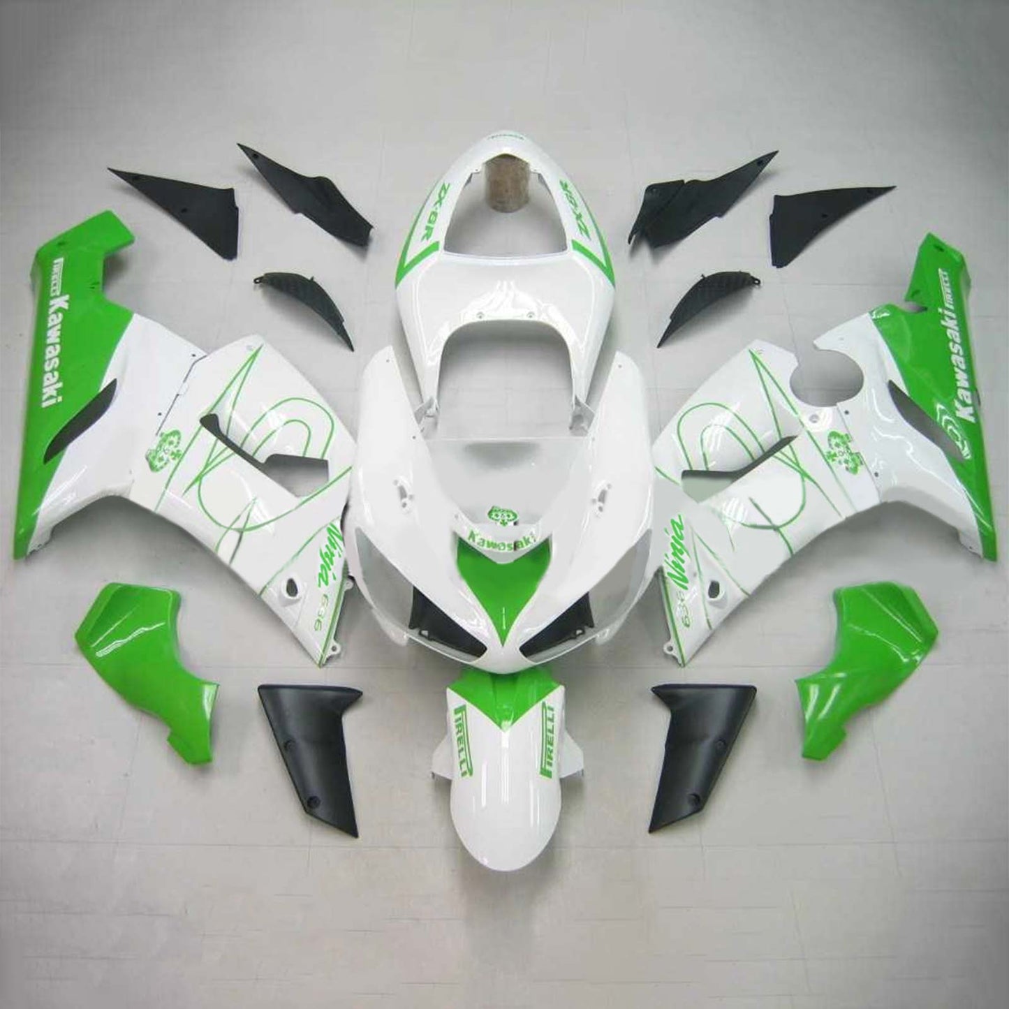 2005-2006 Kawasaki ZX6R 636 Amotopart Injection Fairing Kit Bodywork Plastic ABS #126