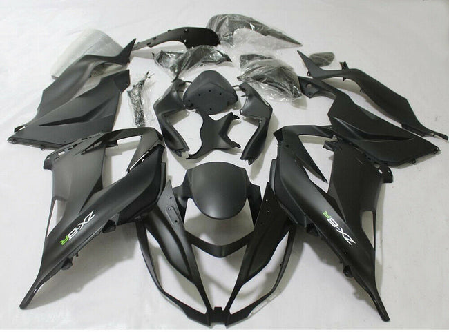 2013-2018 Kawasaki Zx6R Amotopart Fairing Matt Black W/Bolt Injection Plastic Kit