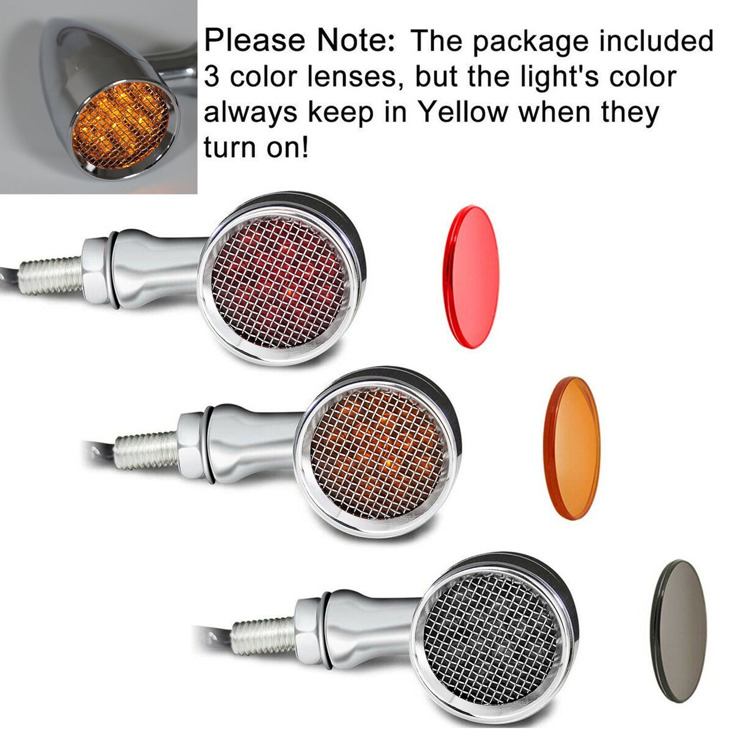 M10 Universal Motorcycle Turn Signal Light Indicators Blinker Lamp