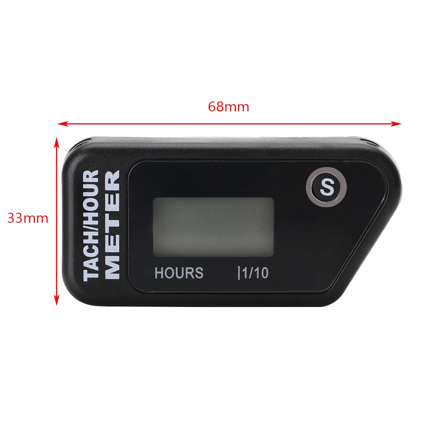 Water Proof Lcd Wireless Vibration Hour Meter Counter For Motocross Engine Boat
