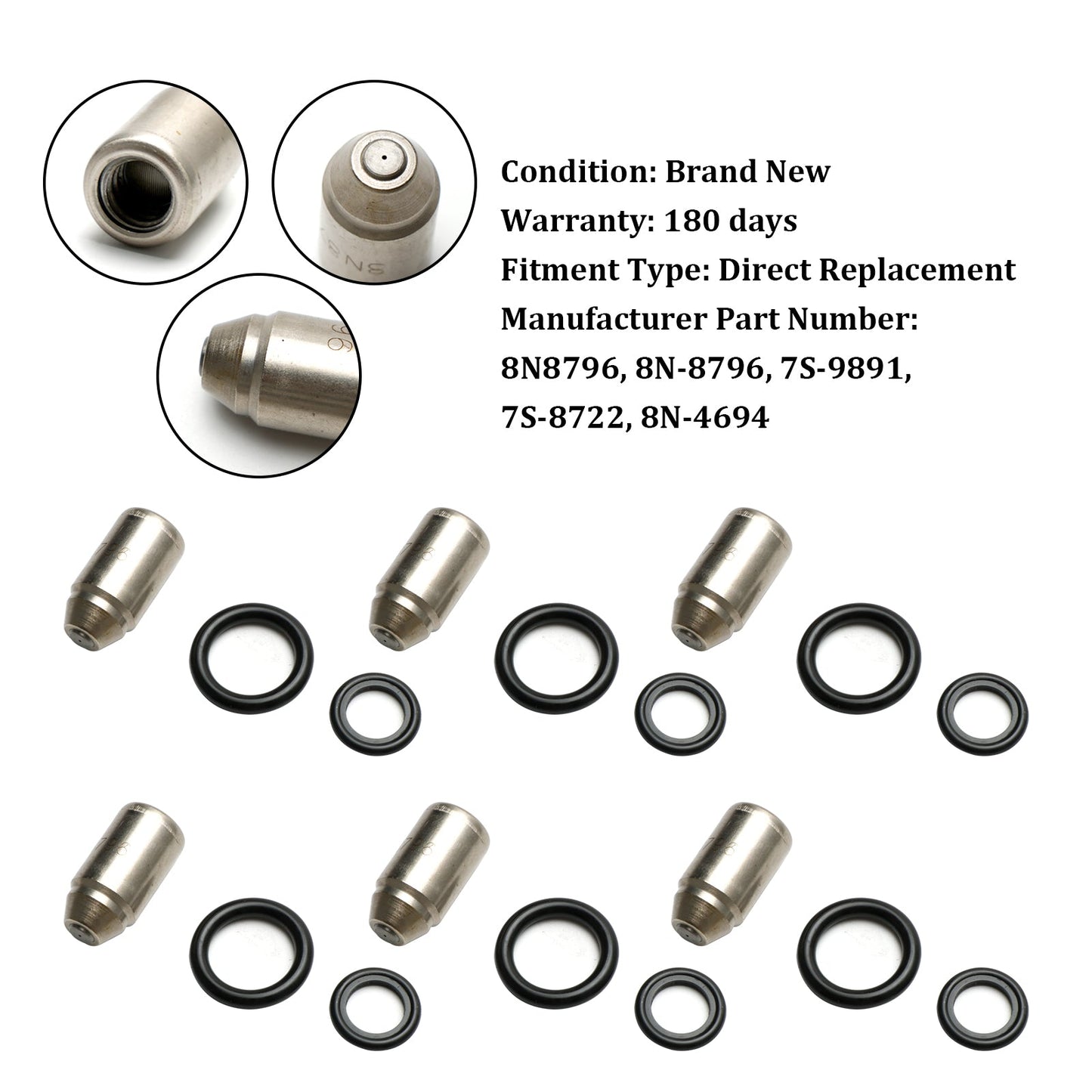 8N8796 6PCS Injectors Nozzle Service Group Fit Caterpillar 3304 3306 D330C D333C 7S-9891 7S-8722 8N-4694