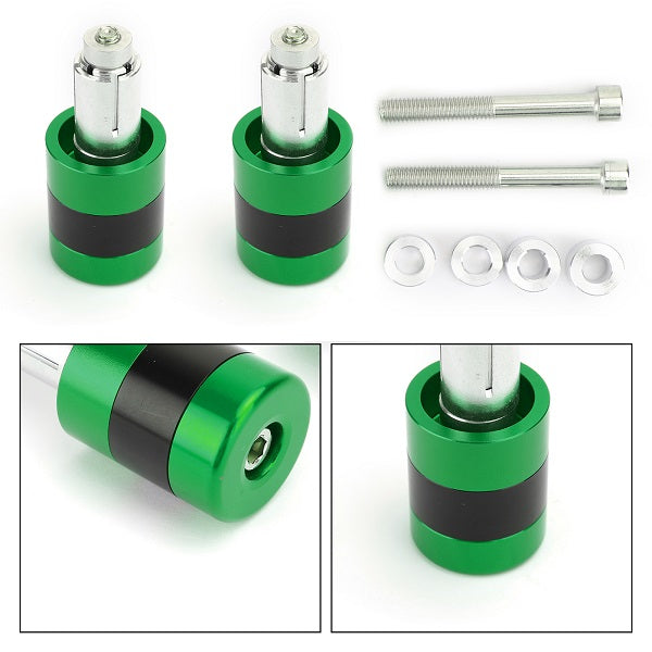 CNC Heavy Weight 7/8" 22mm Handle Bar Ends Vibration Reducing Sliders Set Black