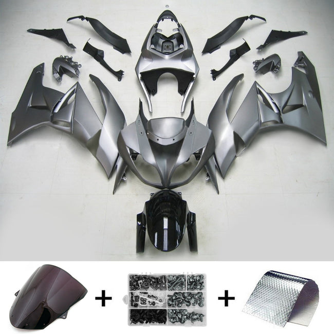 2009-2012 Kawasaki ZX6R 636 Amotopart Injection Fairing Kit Bodywork Plastic ABS #101