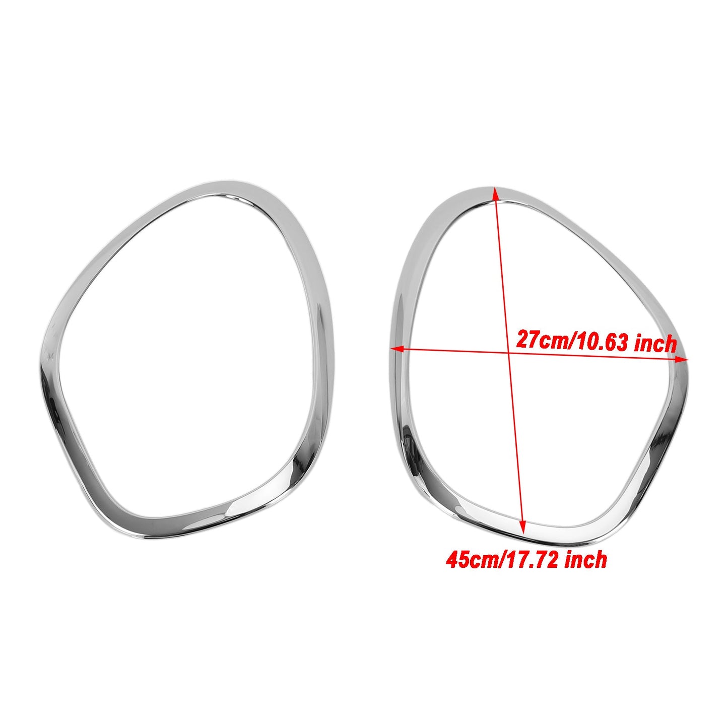 2011-2016 Mini Cooper R60 Countryman Headlight Trim Ring Bezels Chrome 2pcs