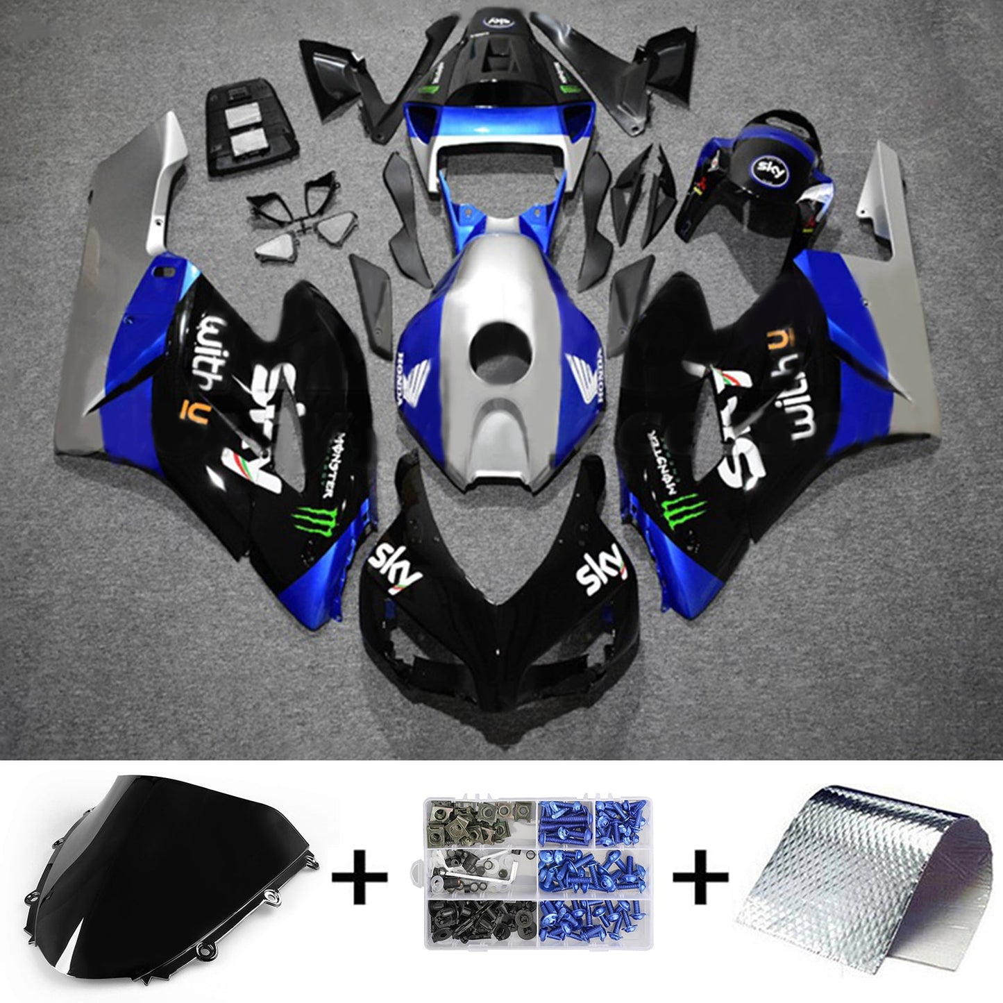 2004-2005 Honda CBR1000RR Injection Fairing Kit Bodywork Plastic ABS#194