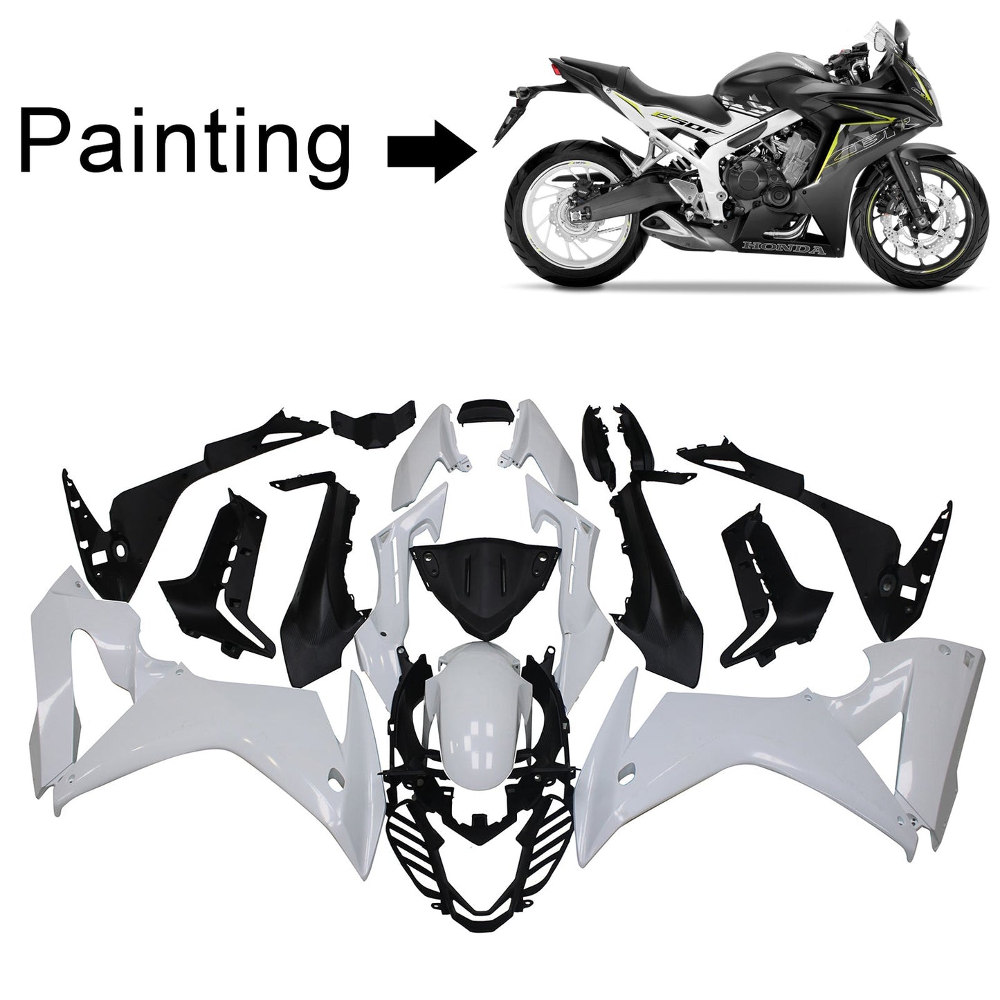 2017-2019 Honda CBR650F Injection Fairing Kit Bodywork Plastic ABS #104